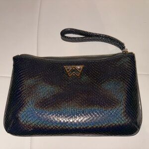 Chic Iridescent Clutch with Wrist Strap